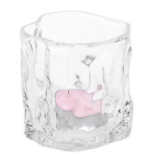 Floristik24 Deko Glas Teelicht klein Glaskerzenhalter Ø8cm H7,5cm 2St