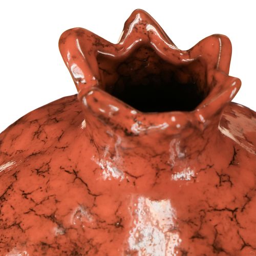 Floristik24 Granatapfel Deko Vase Keramik Rot Braun Ø10,5cm H12cm