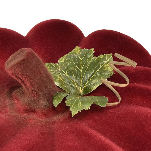 Artikel Herbstdeko Kürbis beflockt Rot Burgund – Kürbis-Deko für einzigartiges Herbst-Ambiente 32cm