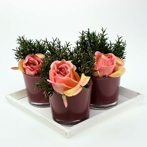 Floristik24 Holztablett Weiß 30cmx30cm