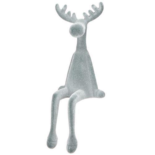 Floristik24 Kantenhocker Elch Deko Kantensitzer H31cm Grau 3 St