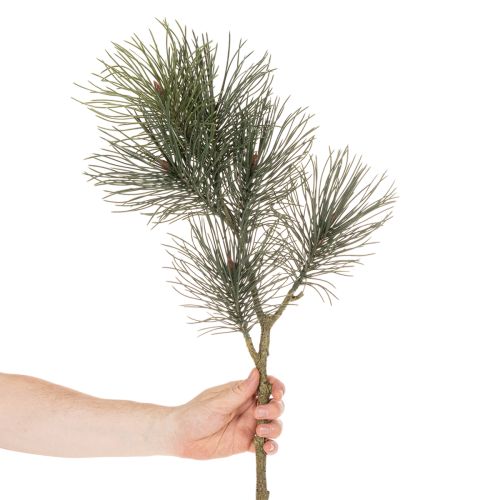 Künstlicher Kiefernzweig mit Zapfen 70 cm grün | Floristik24.ch