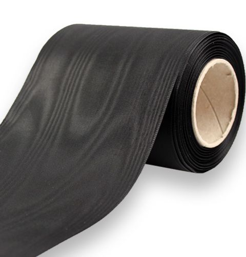 Kranzband Schwarz 100mm 25m - Trauerband, Schleifenband, Dekoband, Floristikbedarf