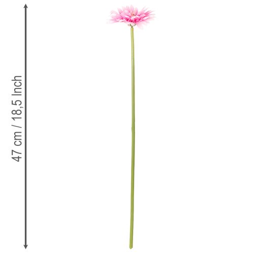 Künstliche Gerbera Rosa 47 cm mit biegsamem Stiel 6St | Floristik24.ch