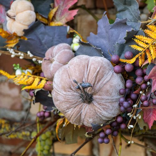 Artikel Kürbis Deko Herbst Gelb Braun Orange Ø13cm H11,5cm 3St