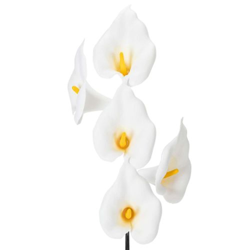 Kunstblume Calla Weiss mit Gelbem Stempel 35 cm im 10er-Set