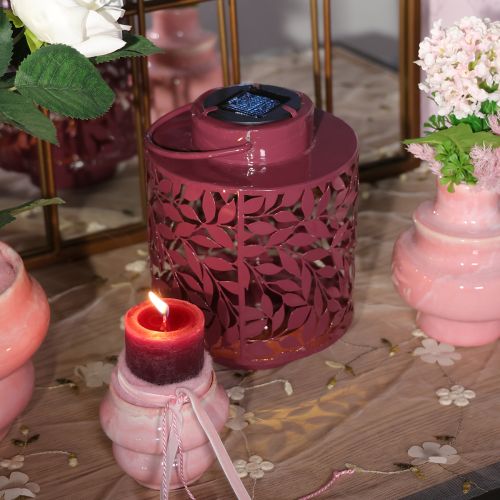 Artikel Laterne Blattmotiv Solarbetrieben für stimmungsvolle Außenbereichsbeleuchtung 25cm