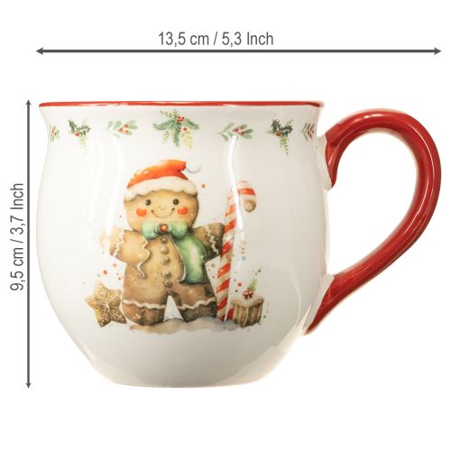 Floristik24 Lebkuchenmännchen Tasse Keramik Weihnachtstasse H9,5cm