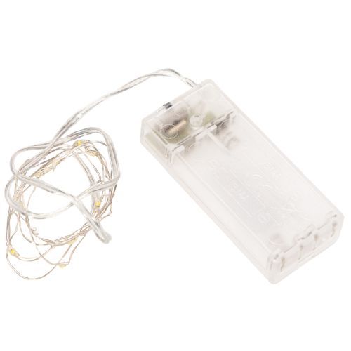 Lichterkette Batteriebetrieben Innenbereich Warmweiss 10 LEDs 1 Meter