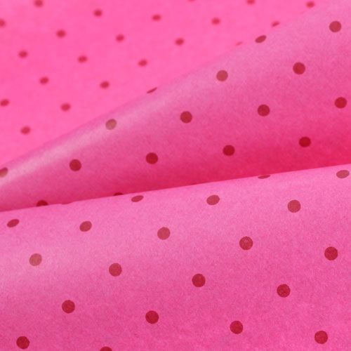 Floristik24 Manschettenpapier 37,5cm 100m Pünktchen Pink