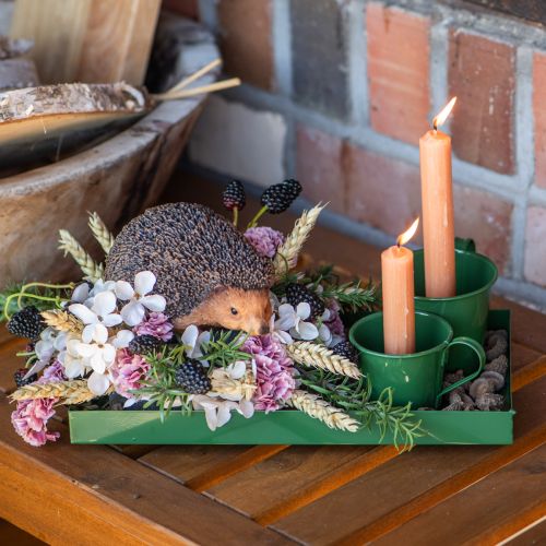 Artikel Metall Deko Tablett rechteckig Metalltablett Grün 30×15cm