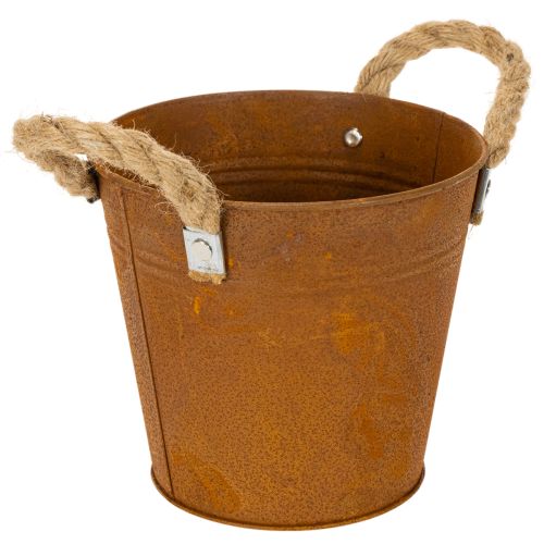 Metall-Kräutertopf mit Griffen, Rostdeko, Ø16,5cm, H15cm online kaufen | Floristik24.ch