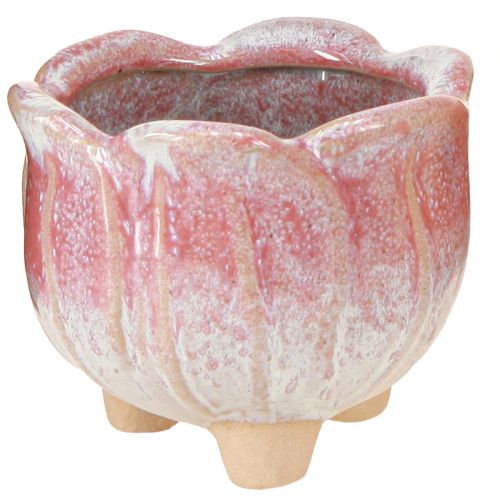 Mini Übertopf Keramik Töpfchen Blüte Sortiert Ø8cm H7cm 3St