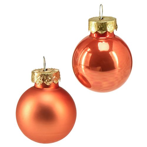 Artikel Mini Weihnachtskugeln Glas Orange Pumpkin Ø2,5cm 22 St