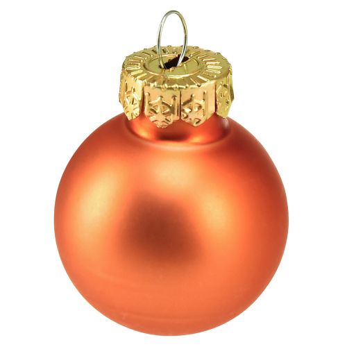 Artikel Mini Weihnachtskugeln Glas Orange Pumpkin Ø2,5cm 22 St