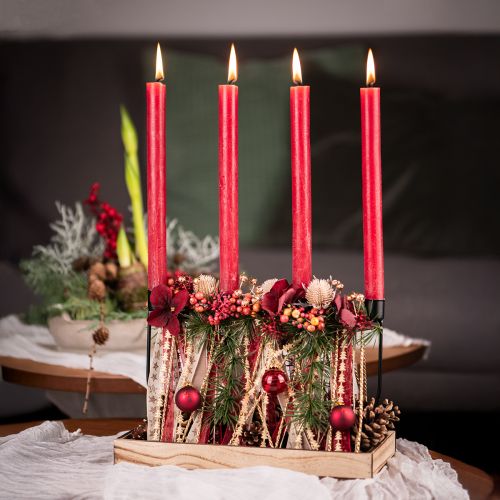 Artikel Mini Weihnachtskugeln Rot Mix Echtglas Ø3cm 9 St