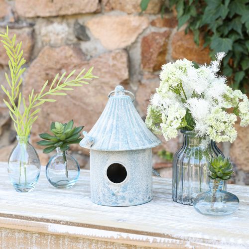 Artikel Minivasen Bauchig Dekovasen Glas Blau getönt H12cm 6 St