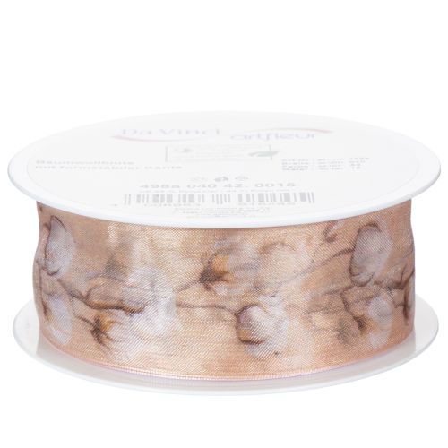 Artikel Organzaband Baumwollblüten Dekoband Rosa 40mm 15m