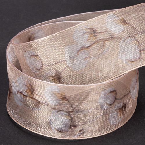 Artikel Organzaband Baumwollblüten Dekoband Rosa 40mm 15m