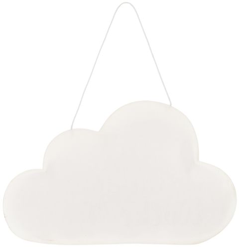Papierdekoration Wolke 7 zum Hängen 35 cm x 22 cm Weiss mit Goldaufdruck 2 Stück | Floristik24.ch