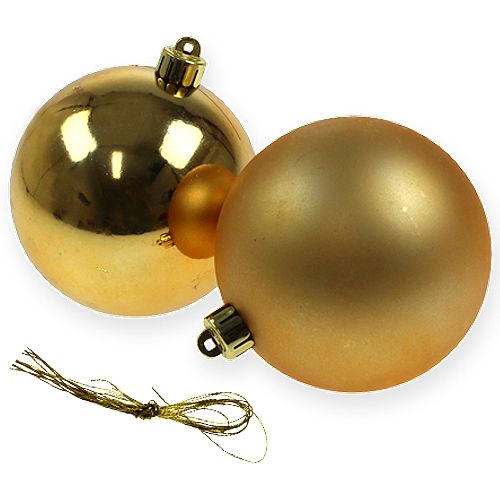 Weihnachtskugel Gold 10cm 4 St