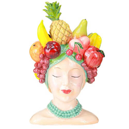 Floristik24 Pflanzkopf Büste Frau mit tropischen Früchten Vase H22cm