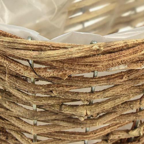 Artikel Pflanzkorb Korb Oval Rebe Natur Pflanzschale L30cm