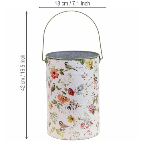 Pflanzkübel Set Metall Vintage Ø18/15/12cm mit Sommermotiven für Innen und Aussen | Floristik24.ch