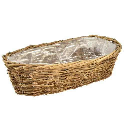 Floristik24 Pflanzschale Natur Rebe Blumenschale Oval 40x19x11,5cm
