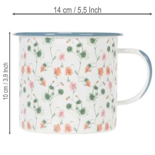 Pflanztasse Emaille Metall