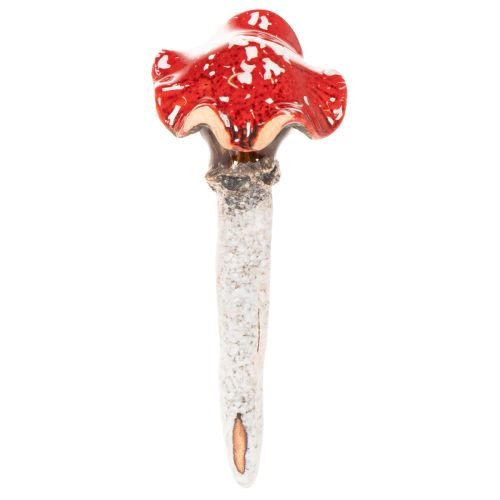 Pilz-Stecker Dekofigur Mädchen und Junge Fliegenpilz 13 cm Keramik Rot 2er-Set | Floristik24.ch