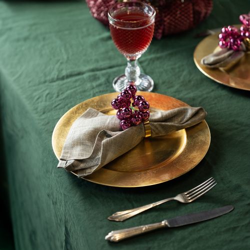 Floristik24 Plastikteller 25cm gold mit Blattgold - Effekt