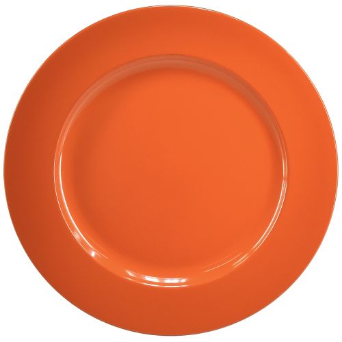 Floristik24 Plastikteller in Orange – 28 cm – Ideal für Partys und Dekoration – 4St