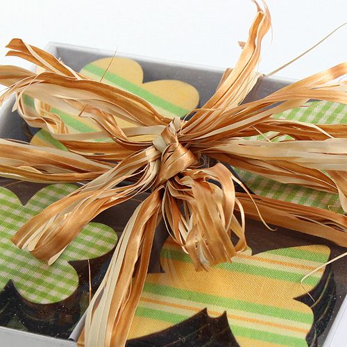 Floristik24 Raffia-Band Bicolor Gold-Creme 200m