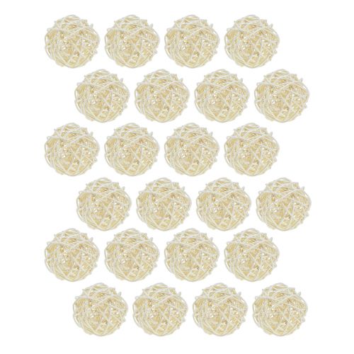Rattanball gebleicht Tischdeko Rattan Creme Ø5cm 24 St | Floristik24.ch