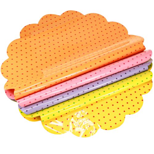 Floristik24 Rondella Dots Blumenmanschette mit Punkten Ø54cm 100 St