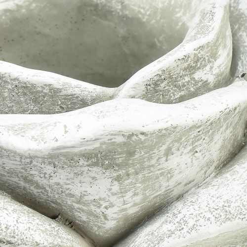 Floristik24 Rose Keramik Grabdeko Tischdeko Kerzenhalter Groß Ø17cm H9cm