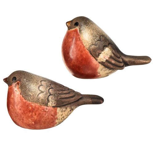 Artikel Rotkehlchen-Dekofiguren aus Keramik – Rot und Naturtöne, 5.4 cm – Perfekt für Garten und Heim – 4St
