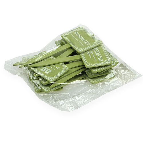 Floristik24 Kräuterstecker Grün 13cm 18 St