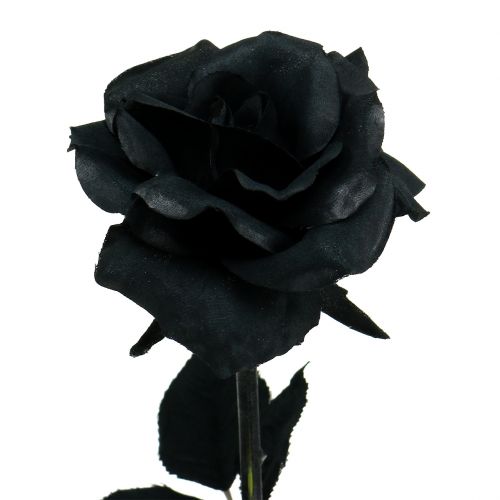 Artikel Rose Seidenblume Schwarz 63cm