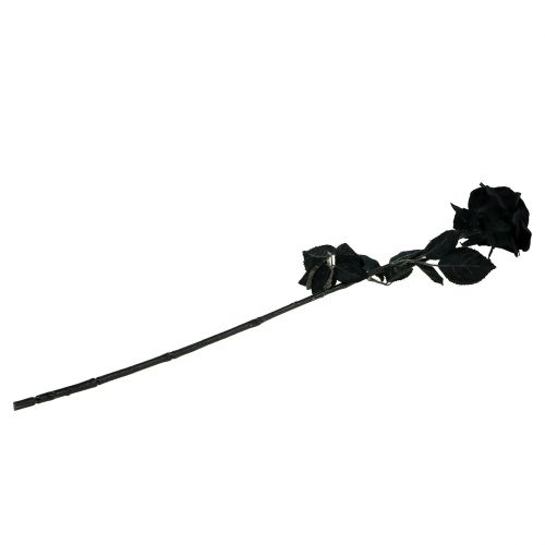 Artikel Rose Seidenblume Schwarz 63cm