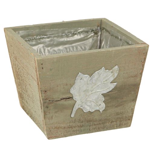Pflanzkasten Holz Shabby Chic Holzkiste Grau 11×14,5×14cm