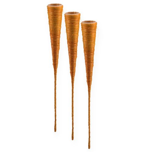 Floristik24 Spitzvase Sisal Orange Ø4,5cm L60cm 5St