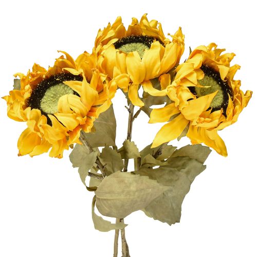 Floristik24 Sonnenblumen künstlich Sonnenblumen Deko Drylook L60cm 3St