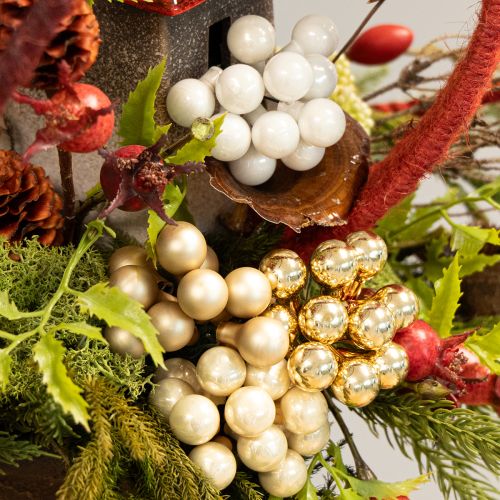Floristik24 Mini Weihnachtskugeln am Draht Gold, Creme Ø1,5cm 140 St