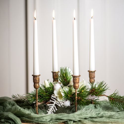 Floristik24 Spitzkerzen 250/23 12St. weiss