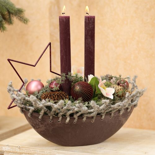 Artikel Stabkerzen Durchgefärbt Kerzen Burgund 50x300mm 4 St