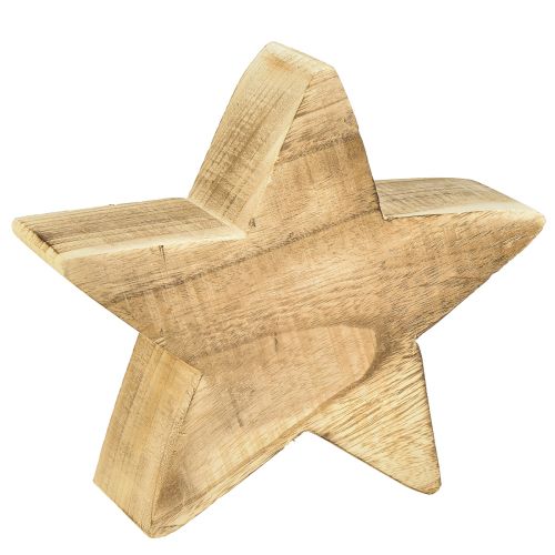 Artikel Rustikaler Deko-Stern aus Paulowniaholz – Natürliche Holzoptik, 25x8 cm – Vielseitige Raumdekoration