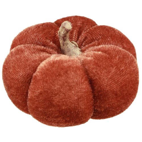 Floristik24 Stoffkürbisse Kürbis Deko Gelb Braun Samtig Ø7cm 9 St