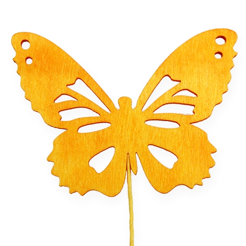 Artikel Deko-Schmetterlinge am Draht 3-farbig 8cm 18St